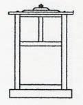 Arroyo Craftsman MC-10TM-BK - 10" mission column mount with t-bar overlay