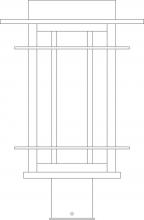 Arroyo Craftsman OPP-11RM-P - 11" oak park post mount