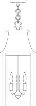 Arroyo Craftsman ORH-10CLR-VP - 10" orpington pendant