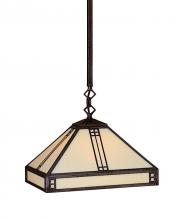 Arroyo Craftsman PSH-12F-MB - 12" prairie stem hung pendant