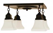 Arroyo Craftsman RCM-4-RB - ruskin 4 light ceiling mount