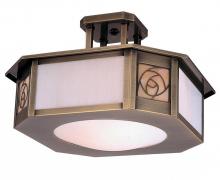 Arroyo Craftsman SCCM-15BC-BK - 15" saint clair inverted semi-flush ceiling mount