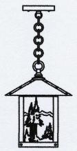 Arroyo Craftsman TRH-9MNGW-RC - 9" timber ridge pendant with mountain filigree