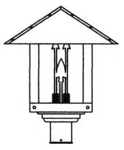 Arroyo Craftsman TRP-16ARCR-RB - 16" timber ridge post mount with arrow filigree