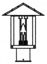 Arroyo Craftsman TRP-9ARAM-P - 9" timber ridge post mount with arrow filigree