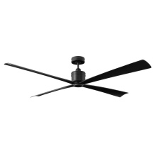 Visual Comfort & Co. Fan Collection 4LNCR72MBK - Launceton 72 Ceiling Fan in Matte Black with Matte Black Blades