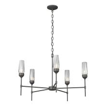 Hubbardton Forge 105060-SKT-20-CR - Luma 5 Arm Chandelier