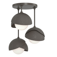 Hubbardton Forge 121374-SKT-07-07-GG0711 - Brooklyn 3-Light Double Shade Semi-Flush