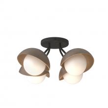 Hubbardton Forge 121375-SKT-10-05-GG0711 - Brooklyn 4-Light Single Shade Semi-Flush