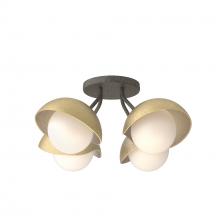 Hubbardton Forge 121375-SKT-20-86-GG0711 - Brooklyn 4-Light Single Shade Semi-Flush