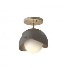 Hubbardton Forge 121377-SKT-84-07-GG0711 - Brooklyn 1-Light Double Shade Semi-Flush