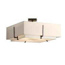 Hubbardton Forge 126513-SKT-14-SF2012-SA2401 - Exos Square Large Double Shade Semi-Flush