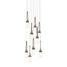 Hubbardton Forge 131100-SKT-LONG-05-YG0434 - Link 9-Light Blown Glass Pendant