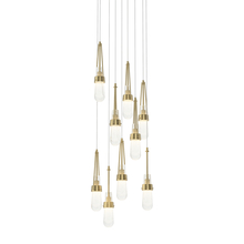 Hubbardton Forge 131100-SKT-LONG-86-YG0434 - Link 9-Light Blown Glass Pendant