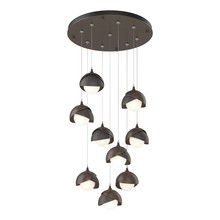 Hubbardton Forge 131105-SKT-STND-05-20-GG0711 - Brooklyn 9-Light Double Shade Pendant