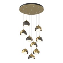 Hubbardton Forge 131105-SKT-STND-86-07-GG0711 - Brooklyn 9-Light Double Shade Pendant