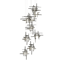 Hubbardton Forge 131109-SKT-LONG-20-YC0305 - Tura 9-Light Frosted Glass Pendant