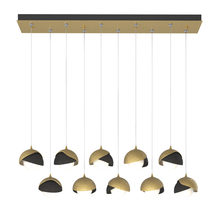 Hubbardton Forge 131205-SKT-STND-86-10-GG0711 - Brooklyn 10-Light Double Shade Pendant