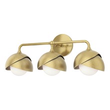 Hubbardton Forge 201375-SKT-86-86-GG0711 - Brooklyn 3-Light Double Shade Bath Sconce