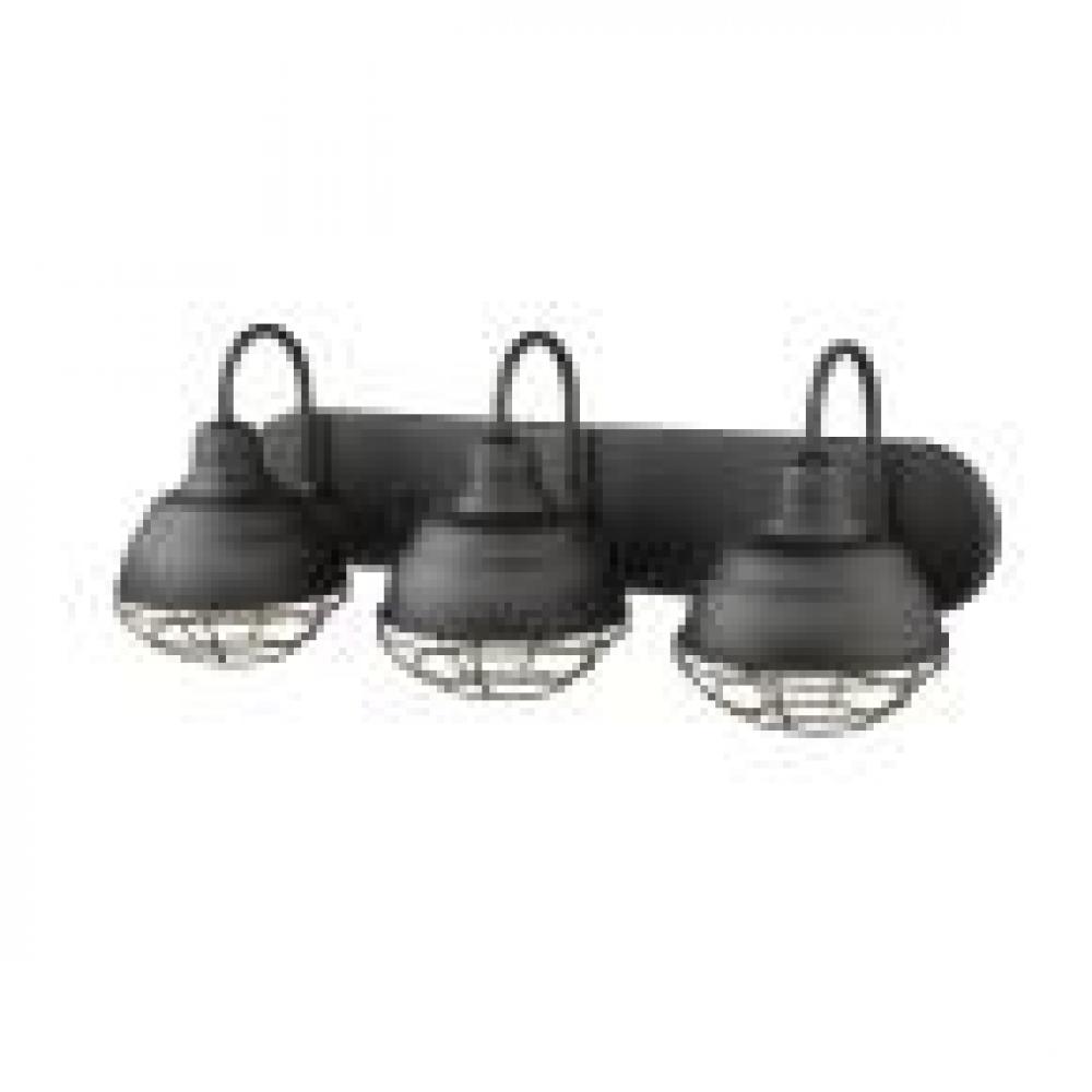 Neo-Industrial 3-Light Vanity Matte Black