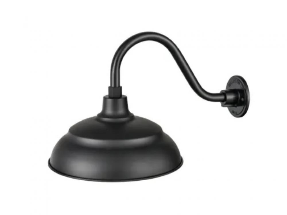 R Series 1-Light Warehouse Shade Satin Black