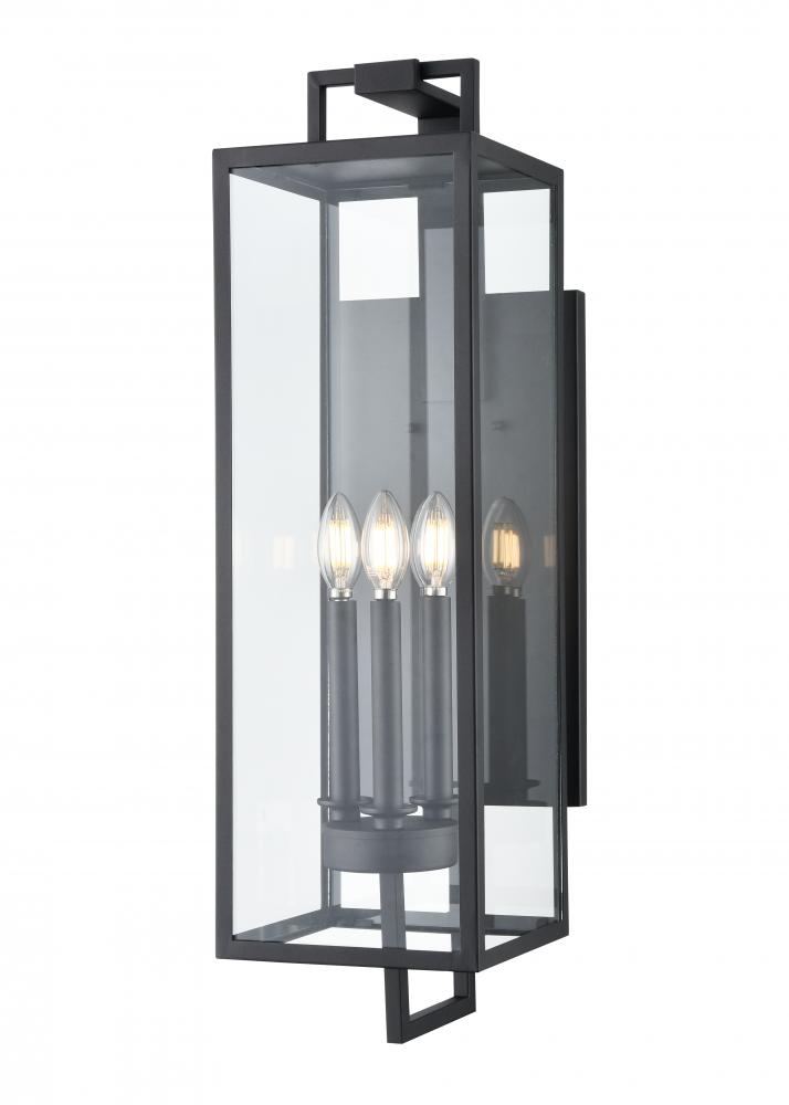 Lamont 3-Light Outdoor Wall Sconce Textured Black