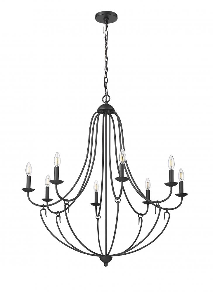 Eisley 8-Light Chandelier Ceiling Light Matte Black