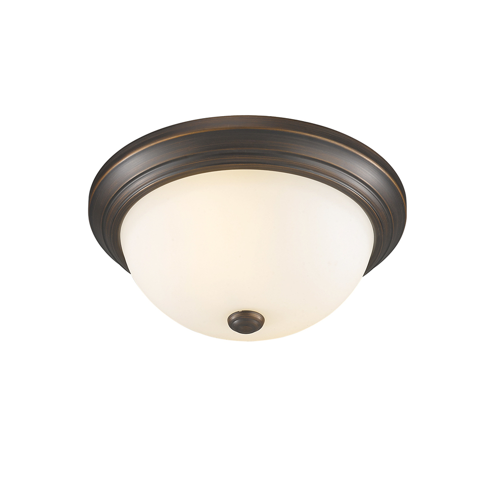 2-Light Flushmount Ceiling Light Rubbed Bronze