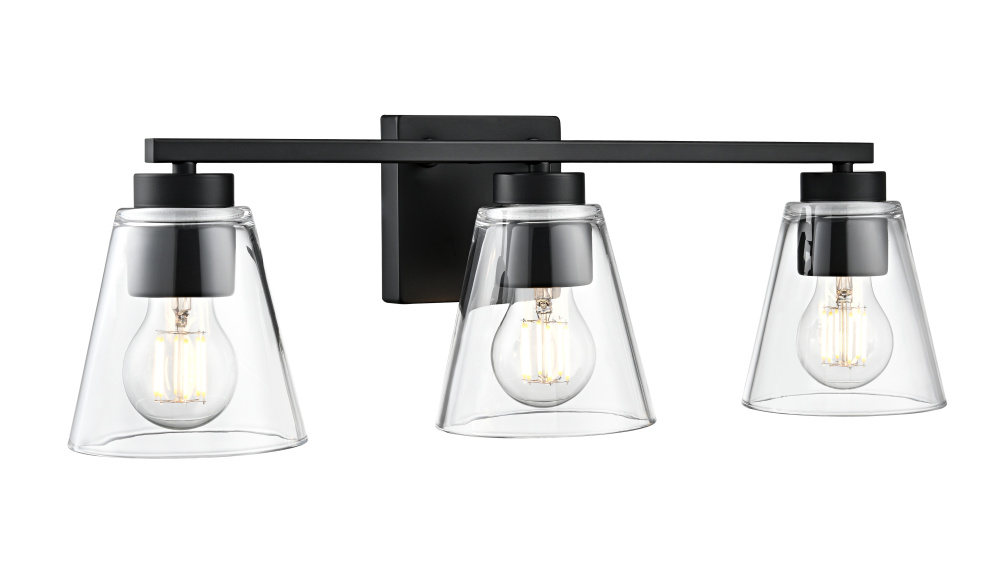 Strayhan 22" 3-Light Vanity - Matte Black