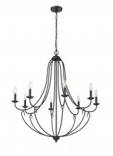 Millennium 12108-MB - Eisley 8-Light Chandelier Ceiling Light Matte Black