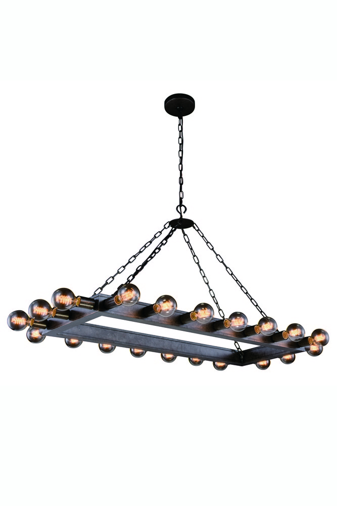 Winston 20 light Aged Iron Pendant