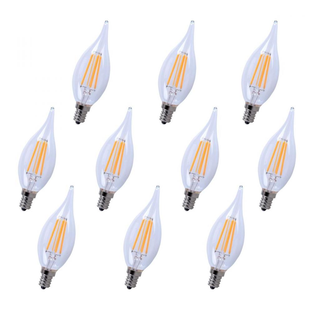 LED E12 Candelabra, 2700k, 300 Degree, CRI80, Es, Ul/CUL, 4W, 40w Equivalent, 15000hrs