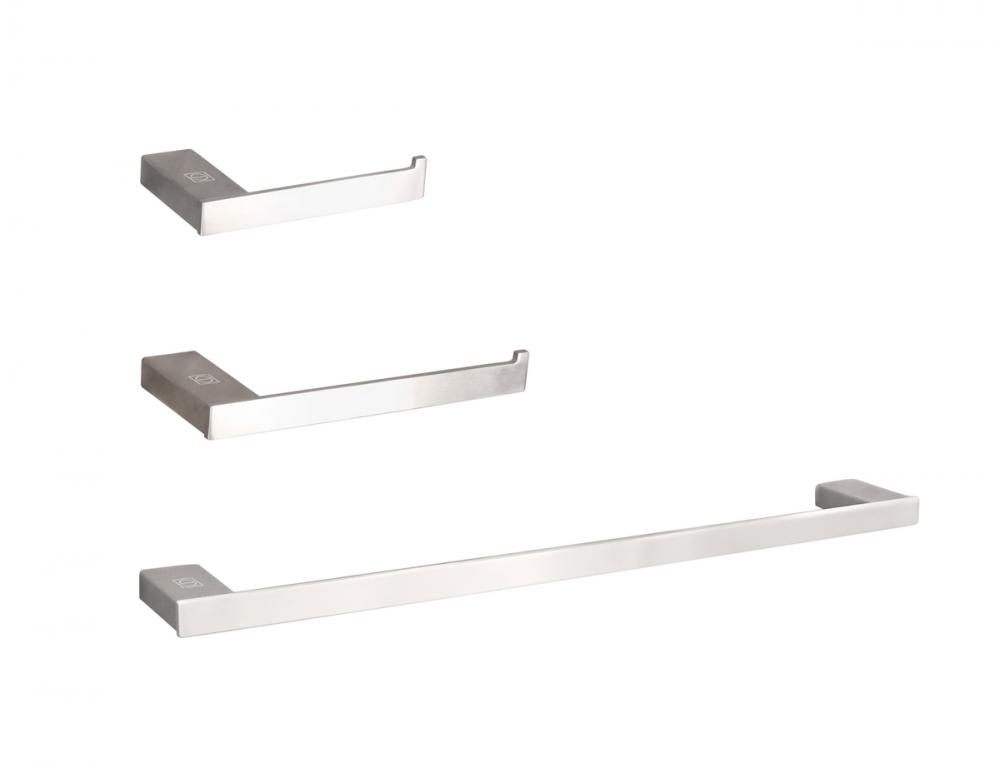 Sofia 3-piece Bathroom Hardware Set in Brushed Nickel