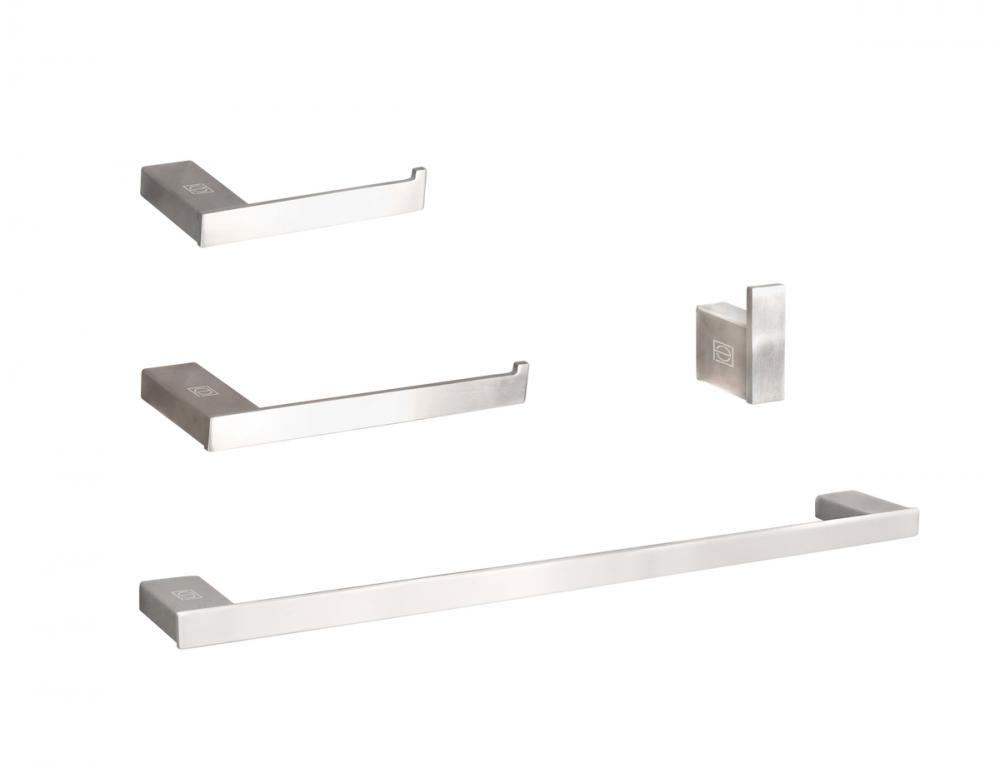 Sofia 4-Piece Bathroom Hardware Set in Brushed Nickel