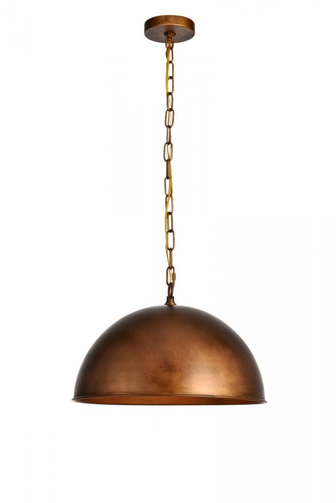 Merce Collection Pendant D15 H10 Lt:1 Manual Brass Finish