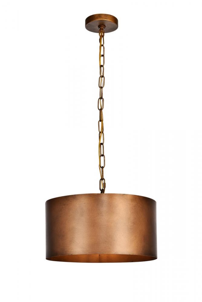 Miro Collection Pendant D15 H9.25 Lt:1 Manual Brass Finish