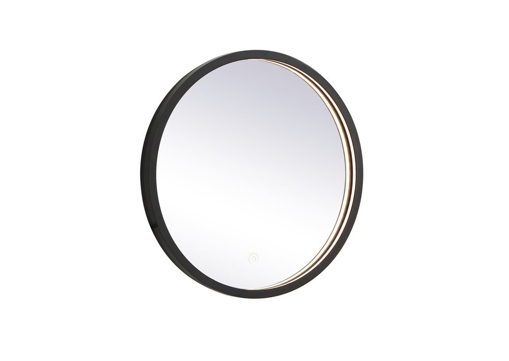 Pier 18 inch LED mirror with adjustable color temperature 3000K/4200K/6400K in black