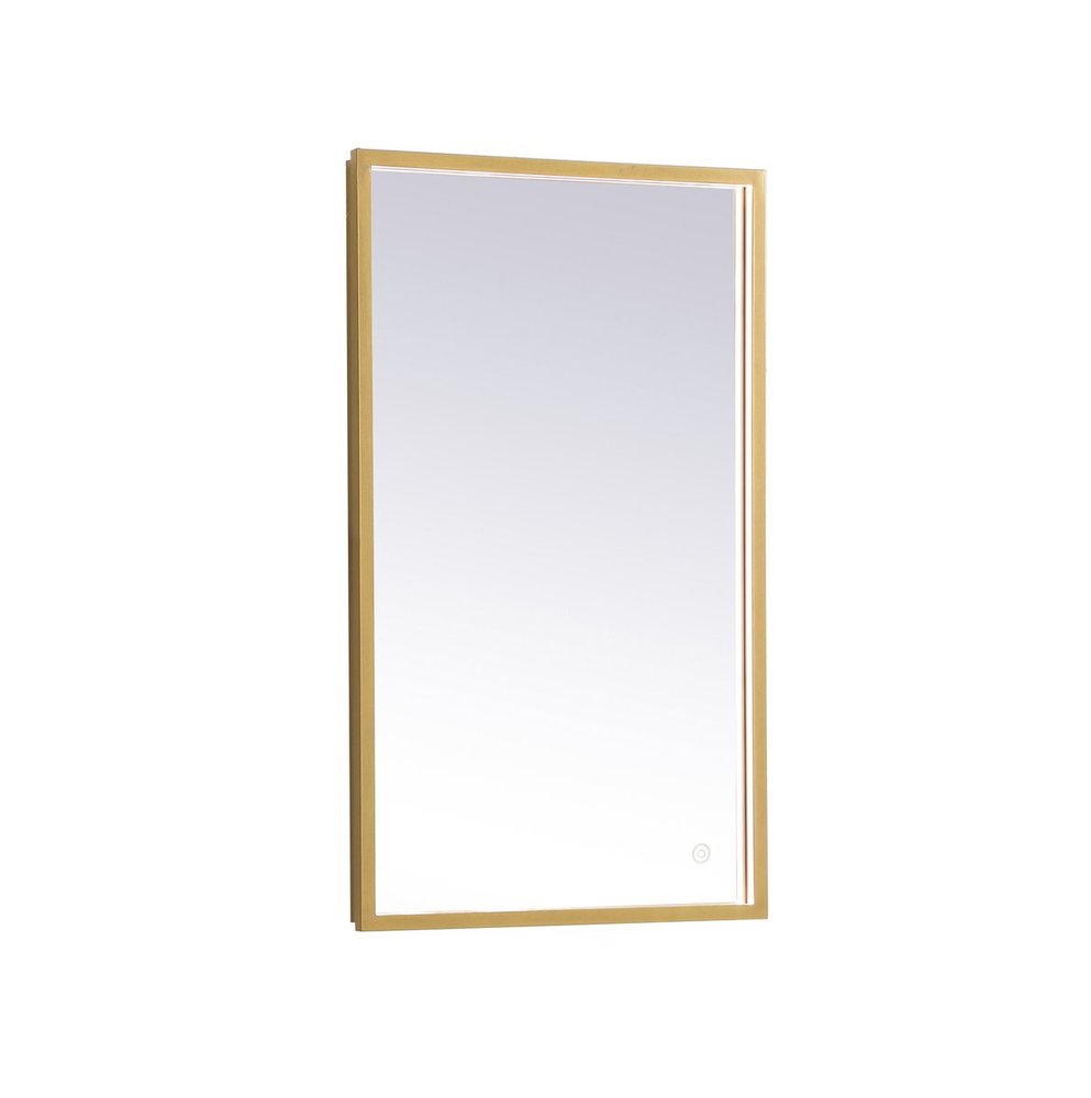 Pier 45 inch LED mirror with adjustable color temperature 3000K/4200K/6400K in brass