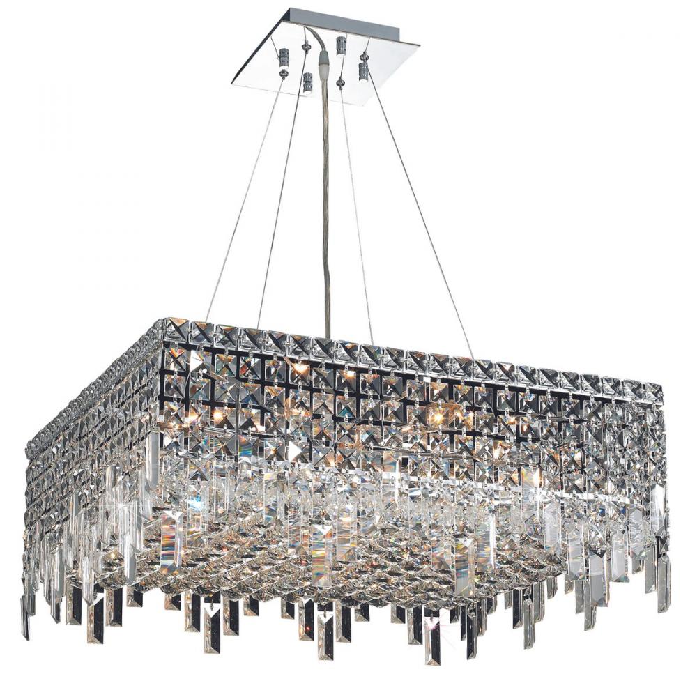 MaxIme 12 Light Chrome Chandelier Clear Royal Cut Crystal