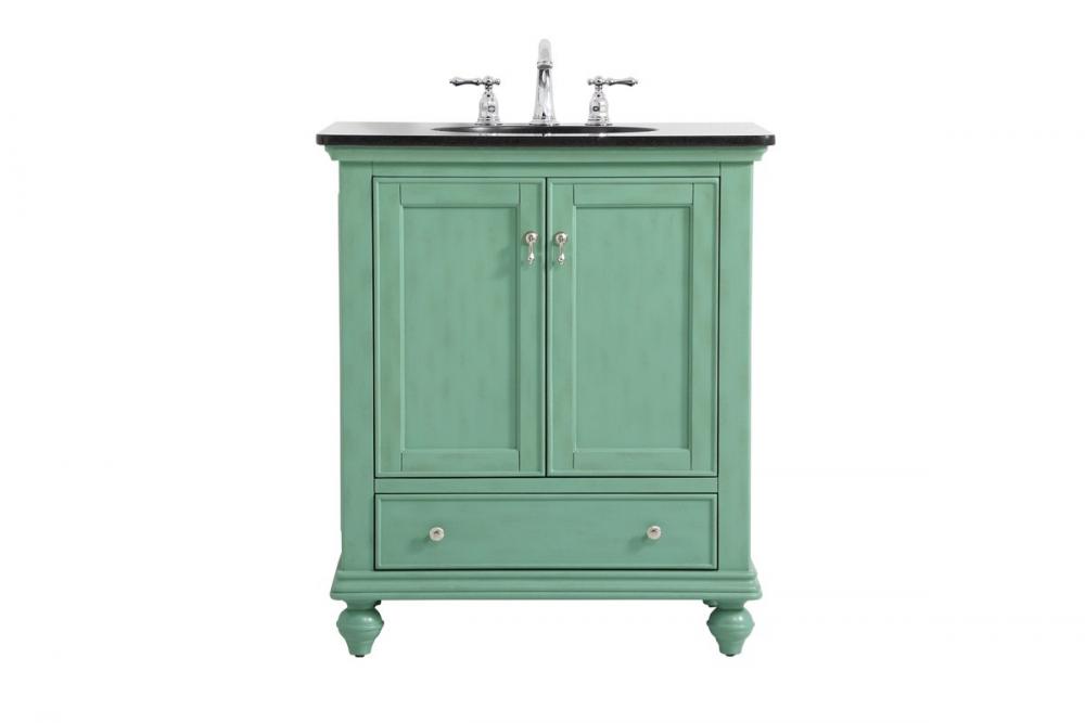 30 inch Single bathroom vanity in vintage mint