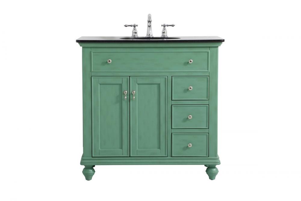 36 inch Single bathroom vanity in vintage mint