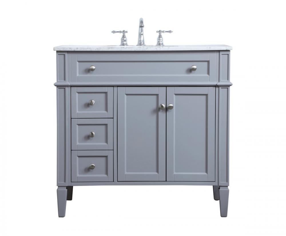 36 Inch Single Bathroom Vanity in Grey