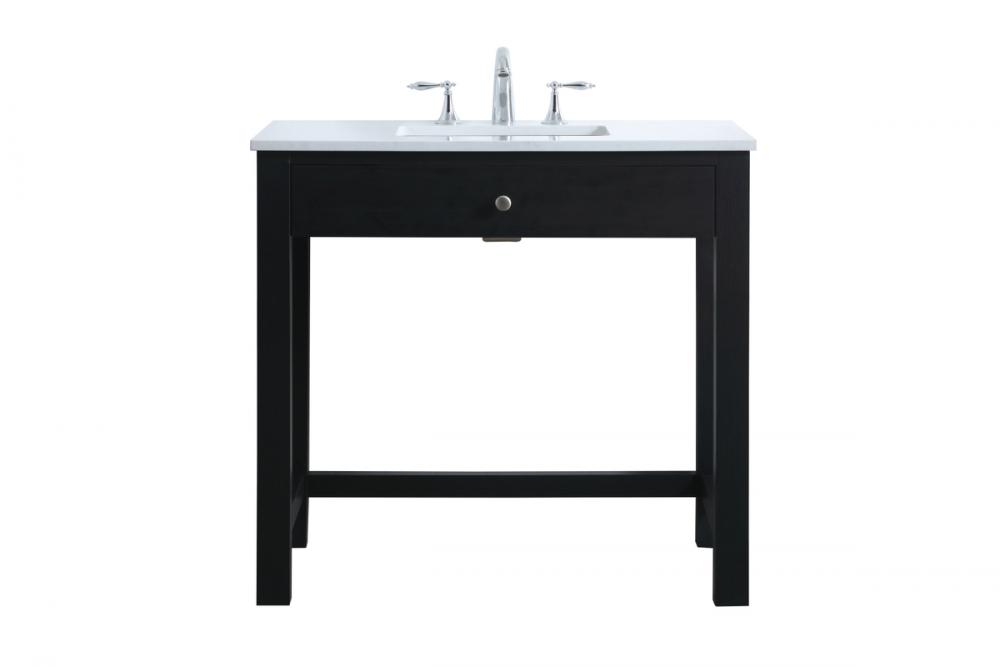 36 Inch ADA Compliant Bathroom Vanity In Black