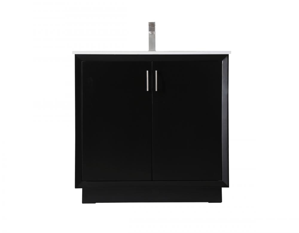 36 Inch SIngle Bathroom Vanity In Black