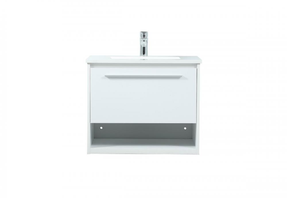 24 inch Single bathroom vanity in white