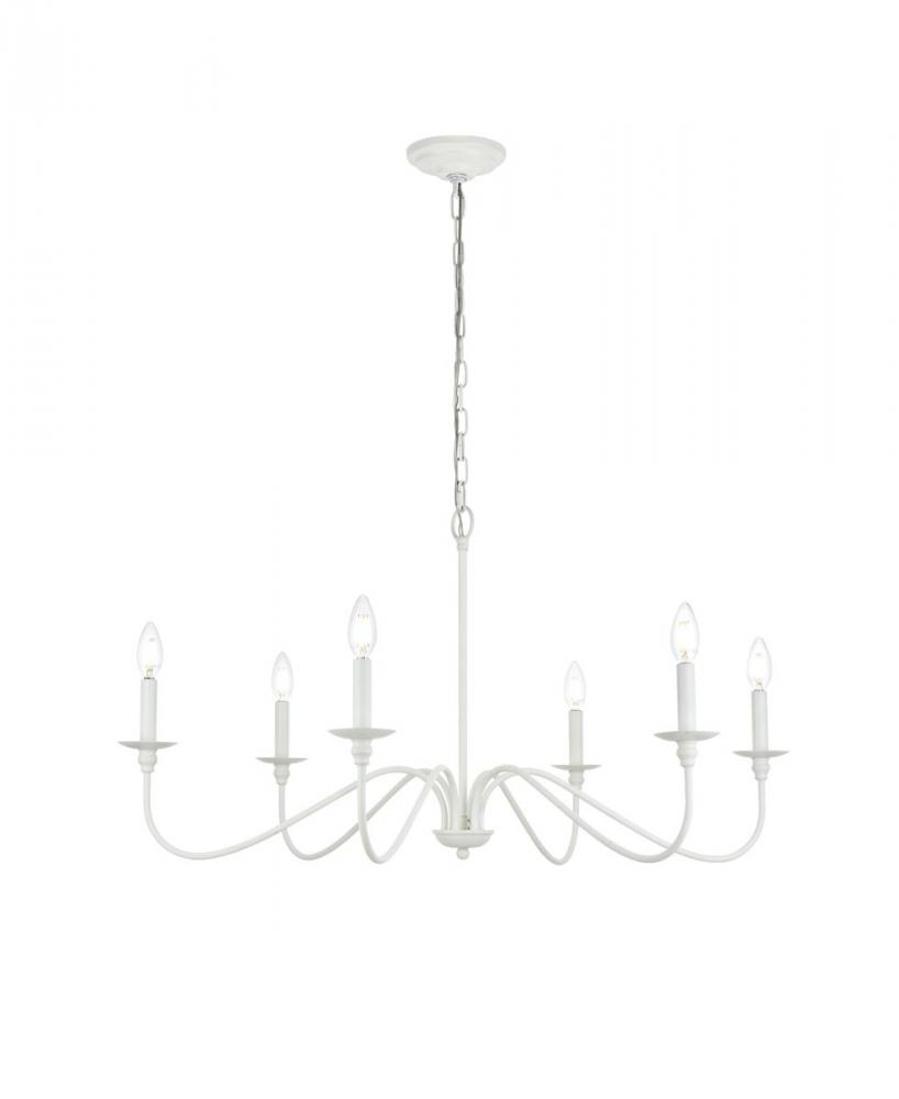 Rohan 30 Inch Chandelier in White