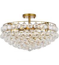 Elegant 1107F20BR - Savannah 20 Inch Flush Mount in Brass