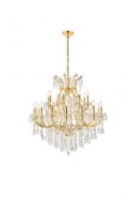 Elegant 2800D36G/RC - Maria Theresa 24 Light Gold Chandelier Clear Royal Cut Crystal