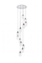 Elegant 5202D22C - Hana 12 Lights Chrome Pendant