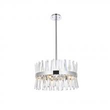 Elegant 6200D20C - Serephina 20 Inch Crystal Round Pendant Light in Chrome